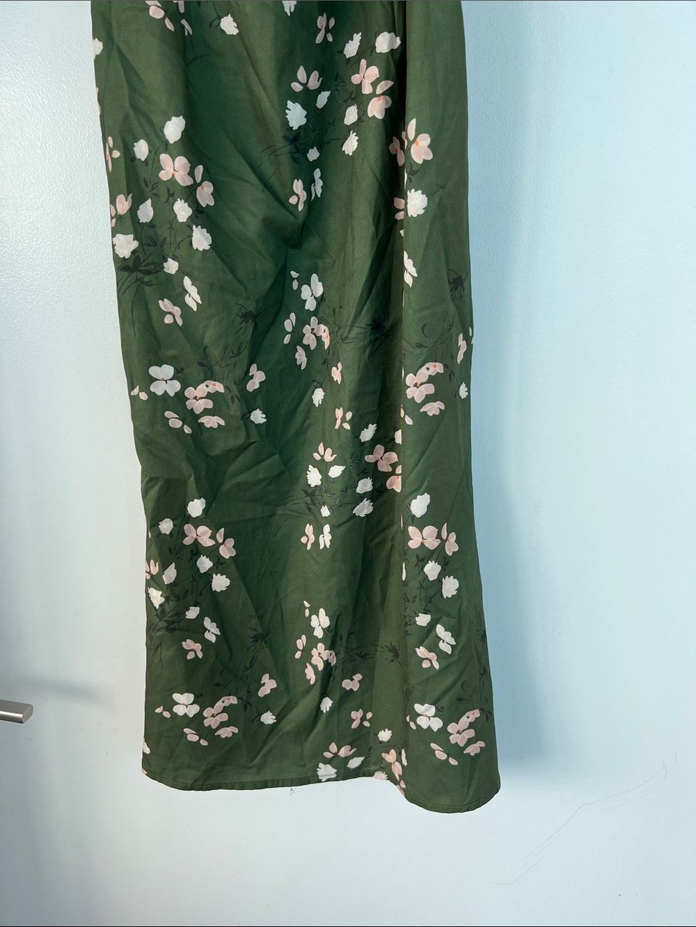 Cider Olive Green Floral Slip Dress - Picture 2 of 7